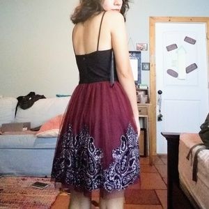 Maroon Halter Dress